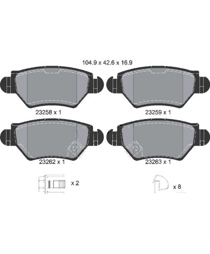 Textar Колодки дисковые задние Фото 2