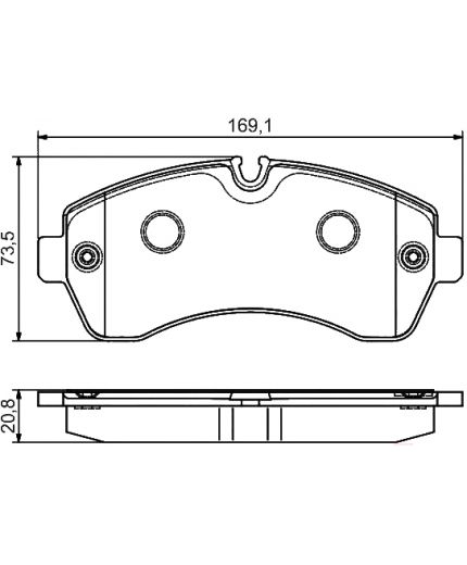 BOSCH Колодки дисковые передние
