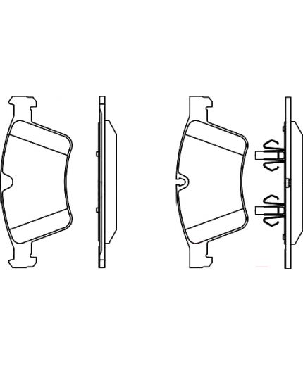 BOSCH Колодки дисковые передние