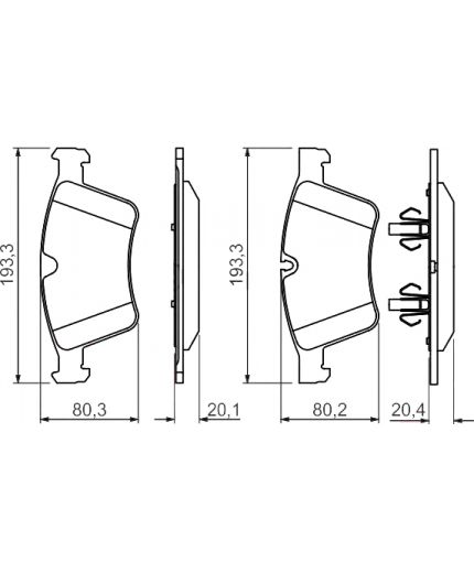 BOSCH Колодки дисковые передние Фото 2