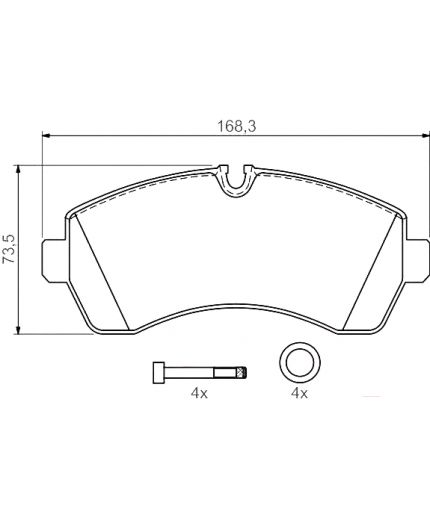 BOSCH Колодки дисковые передние Фото 2