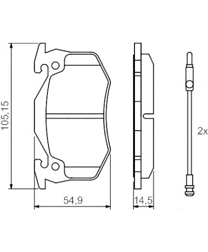 BOSCH Колодки дисковые передние