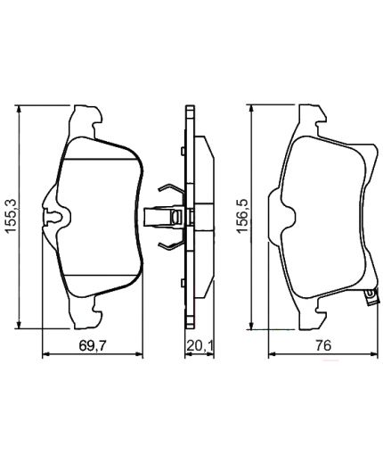 BOSCH Колодки дисковые передние Фото 9