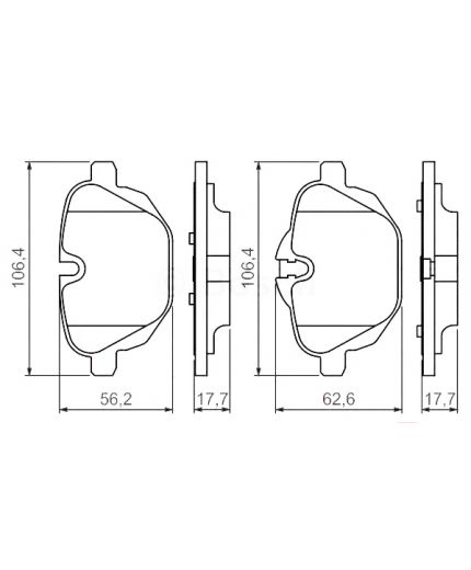 BOSCH Колодки дисковые задние
