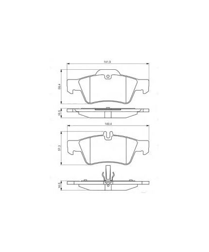 BOSCH Колодки дисковые задние