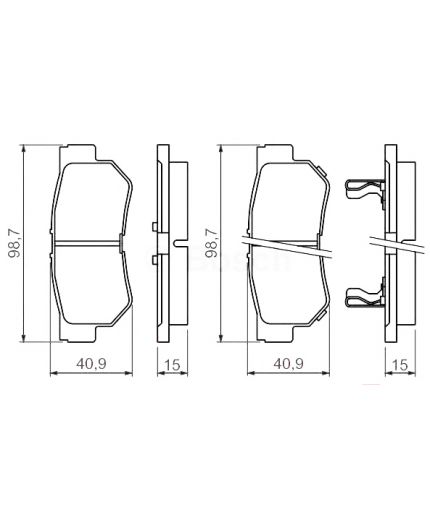 BOSCH Колодки дисковые задние