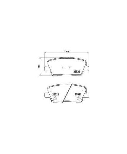 BREMBO Колодки дисковые задние