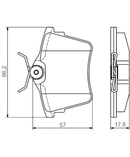 BOSCH Колодки дисковые задние