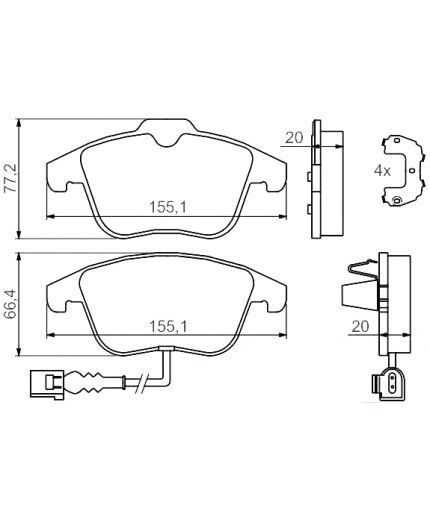 BOSCH Колодки дисковые передние Фото 10