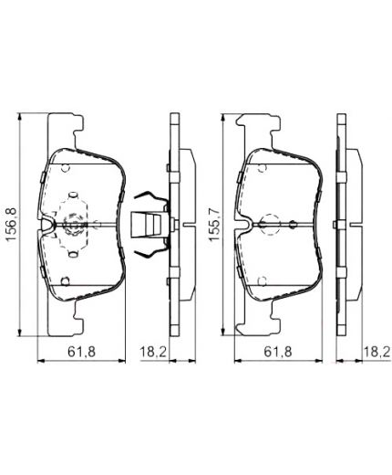 BOSCH Колодки дисковые передние Фото 2