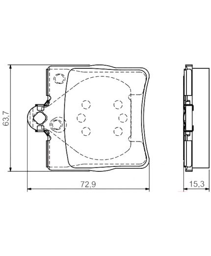 BOSCH Колодки дисковые передние