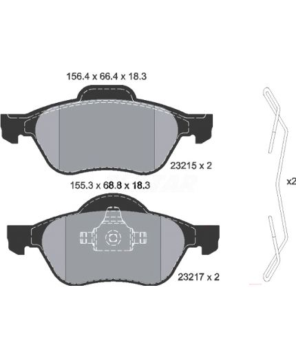 Textar Колодки дисковые передние