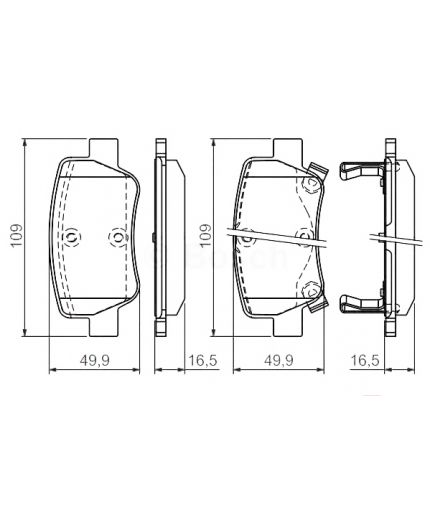 BOSCH Колодки дисковые задние