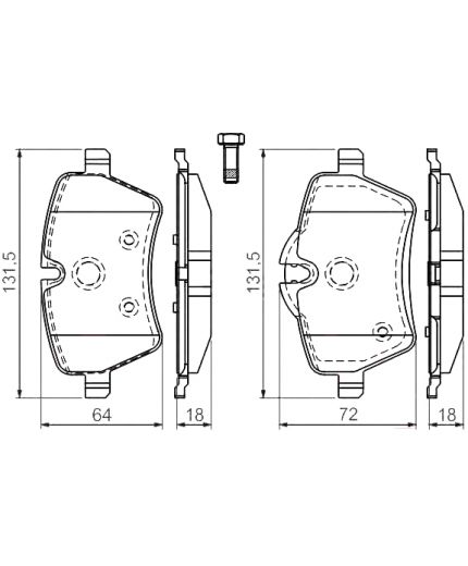 BOSCH Колодки дисковые передние