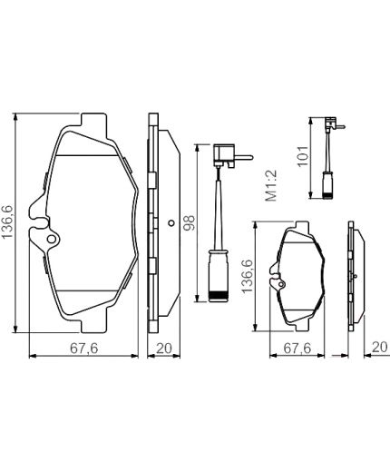 BOSCH Колодки дисковые передние Фото 2