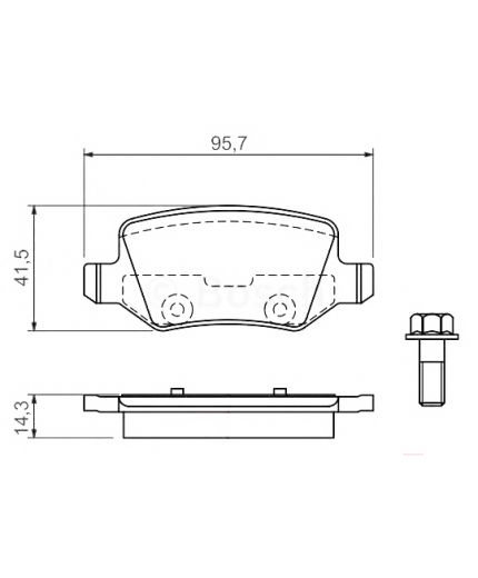 BOSCH Колодки дисковые задние