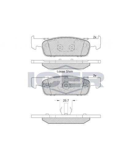 ICER Колодки дисковые