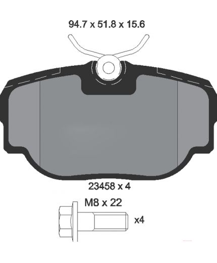 Textar Колодки дисковые задние