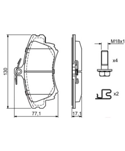 BOSCH Колодки дисковые передние Фото 9