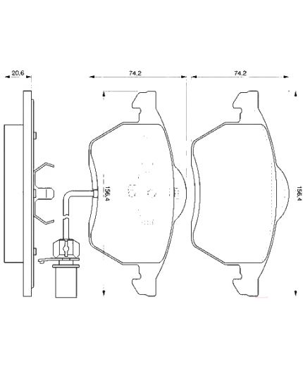 BOSCH Колодки дисковые передние