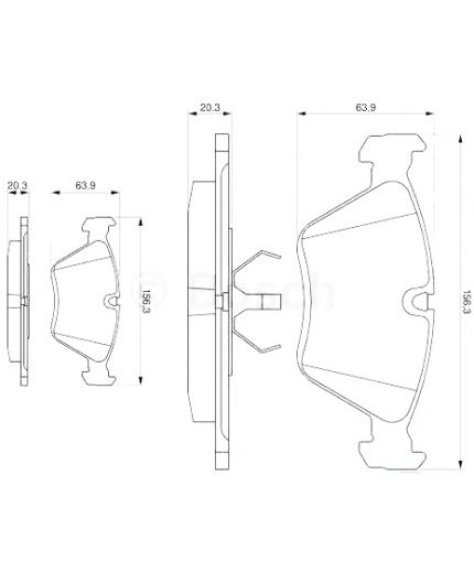 BOSCH Колодки дисковые передние Фото 3