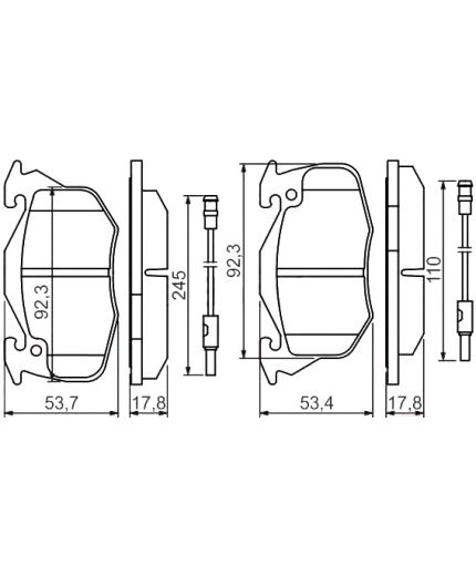 BOSCH Колодки дисковые передние