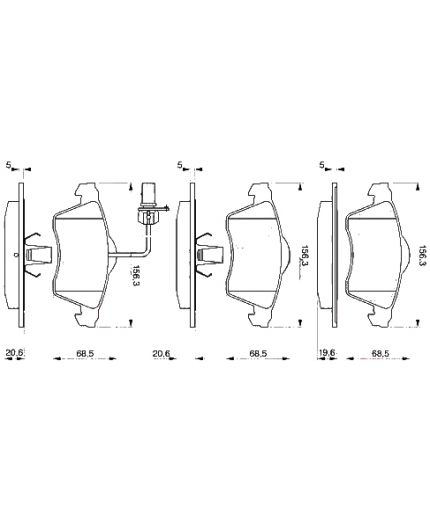 BOSCH Колодки дисковые передние Фото 2