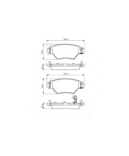 BOSCH Колодки дисковые задние