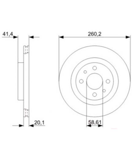 BOSCH Тормозной диск передний