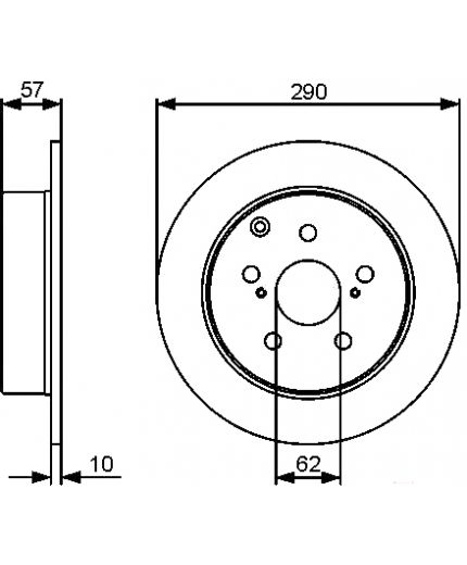 BOSCH Тормозной диск задний Фото 5