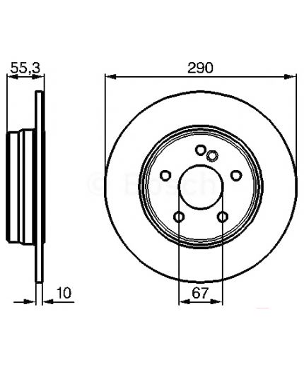 BOSCH Тормозной диск задний