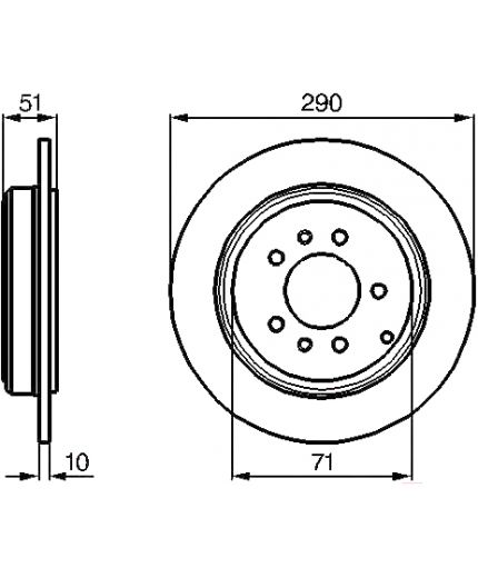 BOSCH Тормозной диск задний