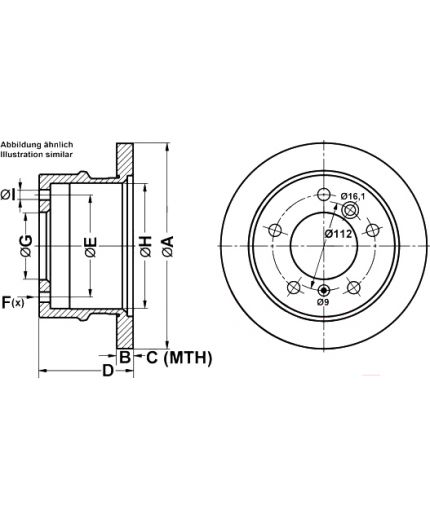 ATE Тормозной диск задний Фото 2