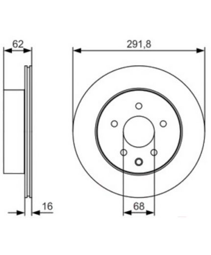BOSCH Тормозной диск задний Фото 2