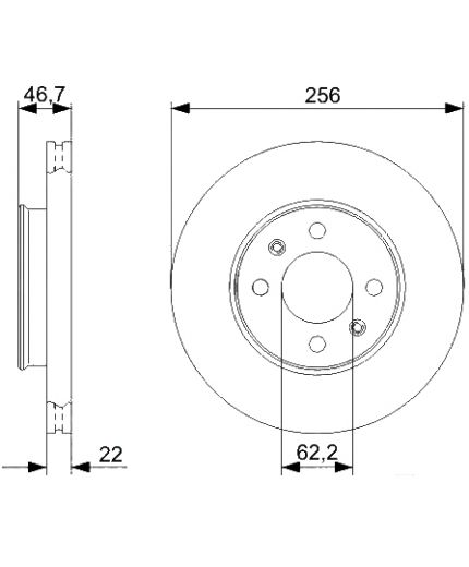 BOSCH Тормозной диск передний Фото 2