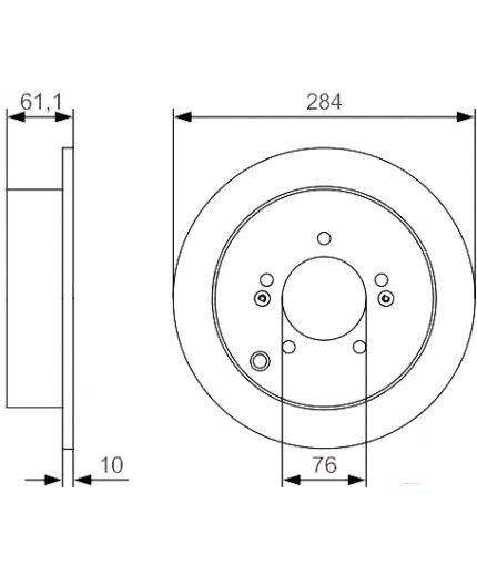 BOSCH Тормозной диск задний Фото 2