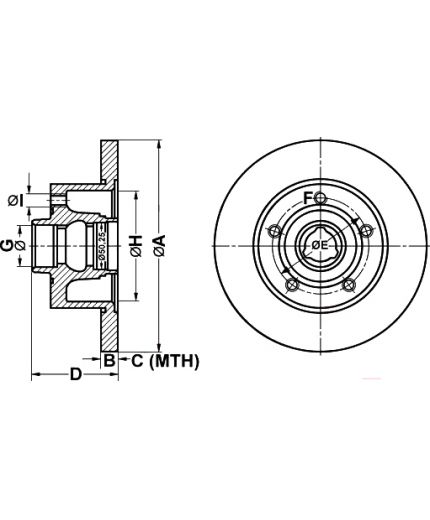 ATE Тормозной диск задний Фото 2