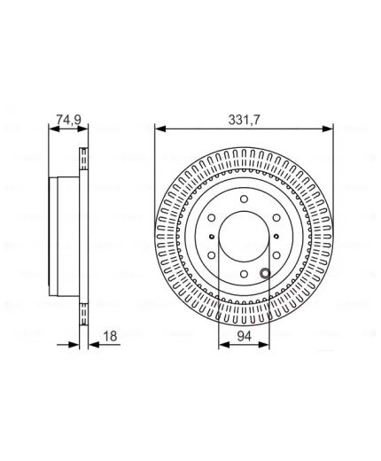 BOSCH Тормозной диск задний