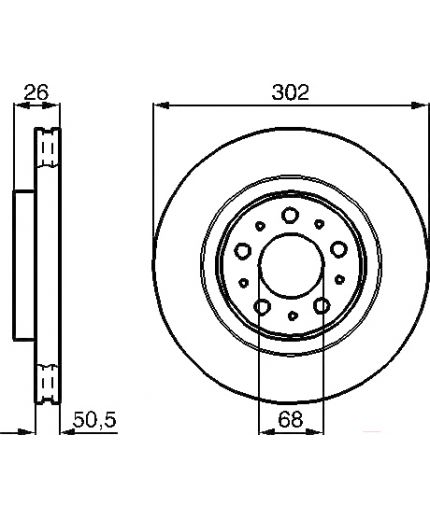 BOSCH Тормозной диск передний