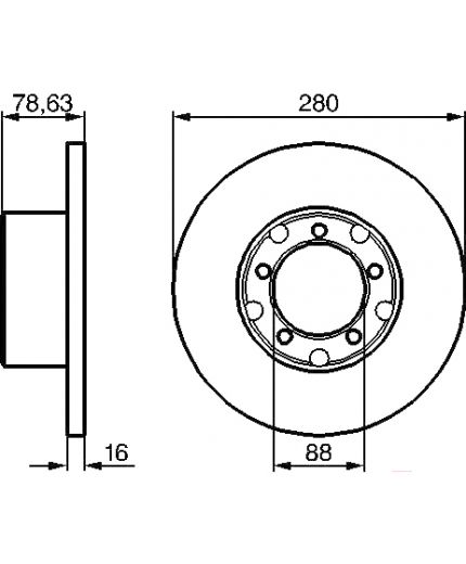 BOSCH Тормозной диск передний Фото 5