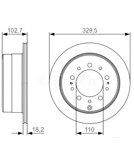 BOSCH Тормозной диск задний