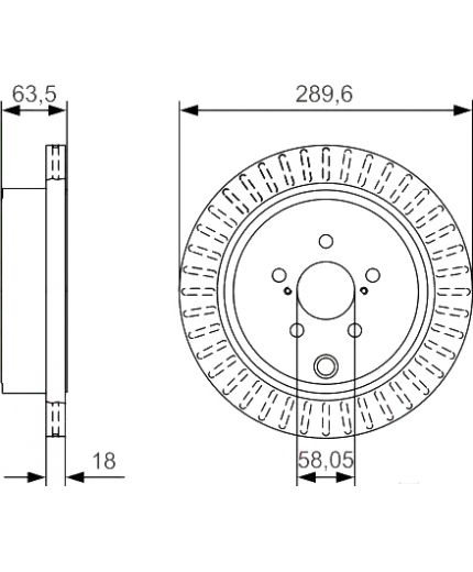 BOSCH Тормозной диск задний