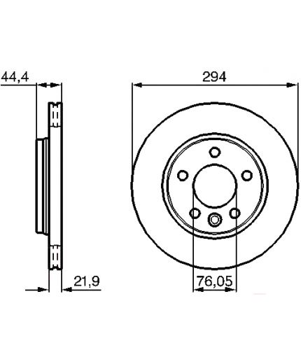 BOSCH Тормозной диск задний