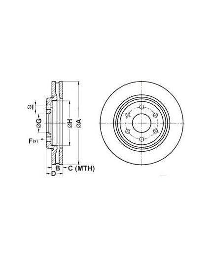 ATE Тормозной диск передний Фото 2