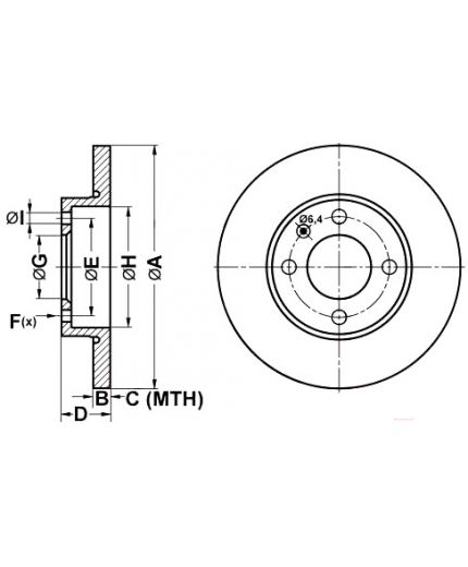 ATE Тормозной диск передний Фото 2