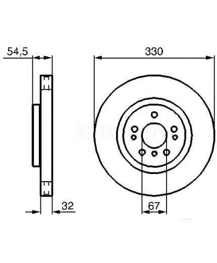 BOSCH Тормозной диск передний