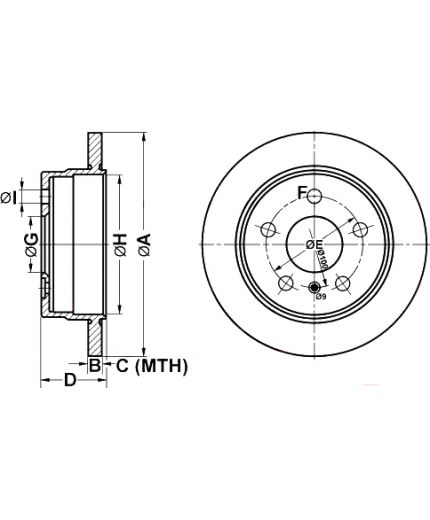 ATE Тормозной диск задний Фото 3
