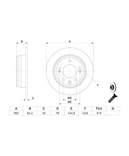 BOSCH Тормозной диск задний Фото 10