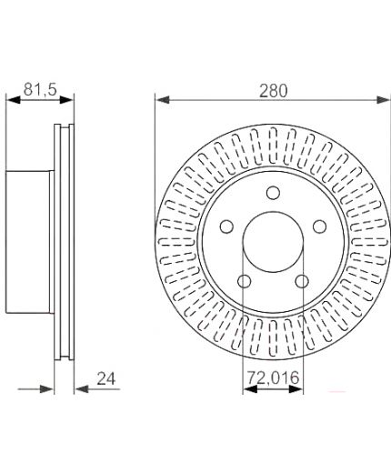 BOSCH Тормозной диск передний