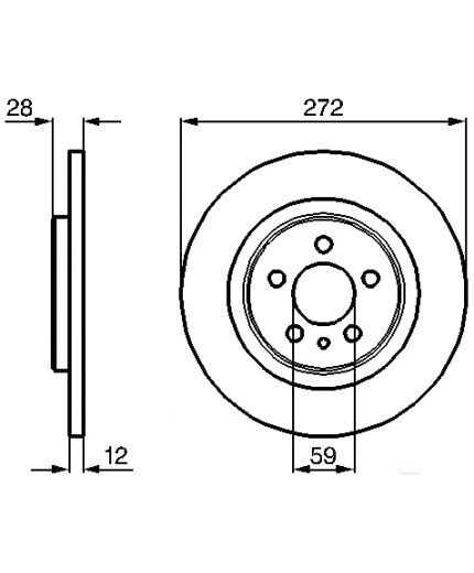 BOSCH Тормозной диск задний Фото 5
